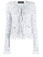 Balmain Fringe-trimmed Tweed Jacket - White