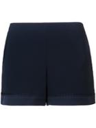 Trina Turk - Stitched Hem Shorts - Women - Polyester - 4, Blue, Polyester