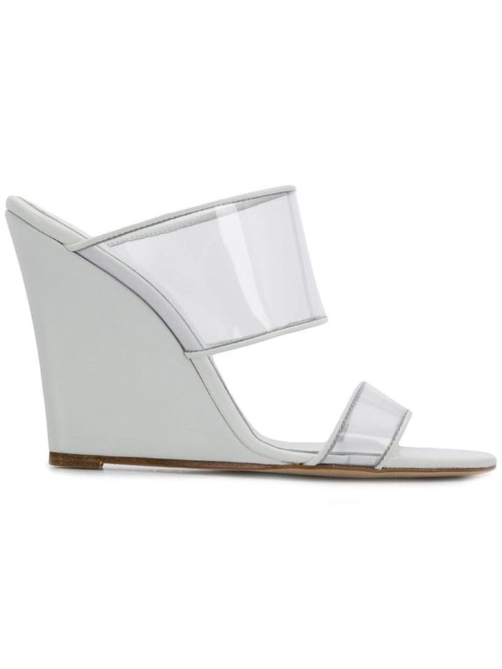 Paris Texas Pvc High-heeled Mules - White