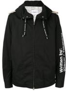 Takahiromiyashita The Soloist Slogan Photographic Print Jacket - Black