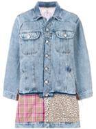 Natasha Zinko Padded Oversized Longline Denim Jacket - Blue