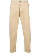 Dsquared2 Cropped Zip Trousers - Nude & Neutrals