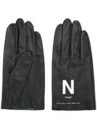 Undercover Slogan Printed Gloves - Black