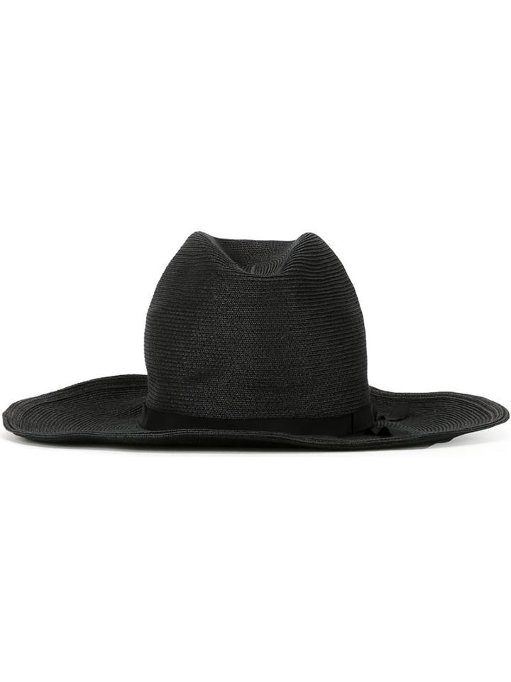 Kijima Takayuki Wire And Ribbon Hat, Women's, Size: M, Black, Paper/polyester