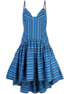 Rosie Assoulin Striped High-low Dress - Blue