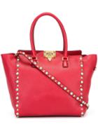 Valentino 'rockstud Rolling' Trapeze Tote, Women's, Red