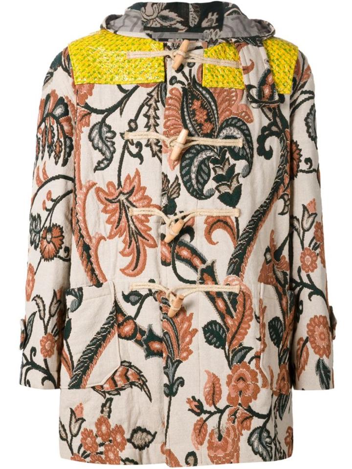 Vivienne Westwood Gold Label Jacquard Duffle Coat, Adult Unisex, Size: I, Brown, Cotton/acrylic/polyester/wool