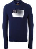 Woolrich Flag Intarsia Sweater, Men's, Size: Large, Blue, Wool
