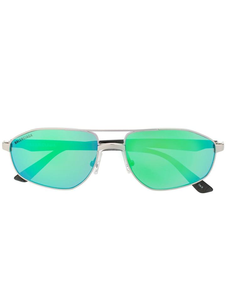 Balenciaga Eyewear Vintage Aviator Sunglasses - Silver