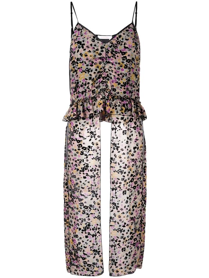 See By Chloé Floral Devoré Cami - Black