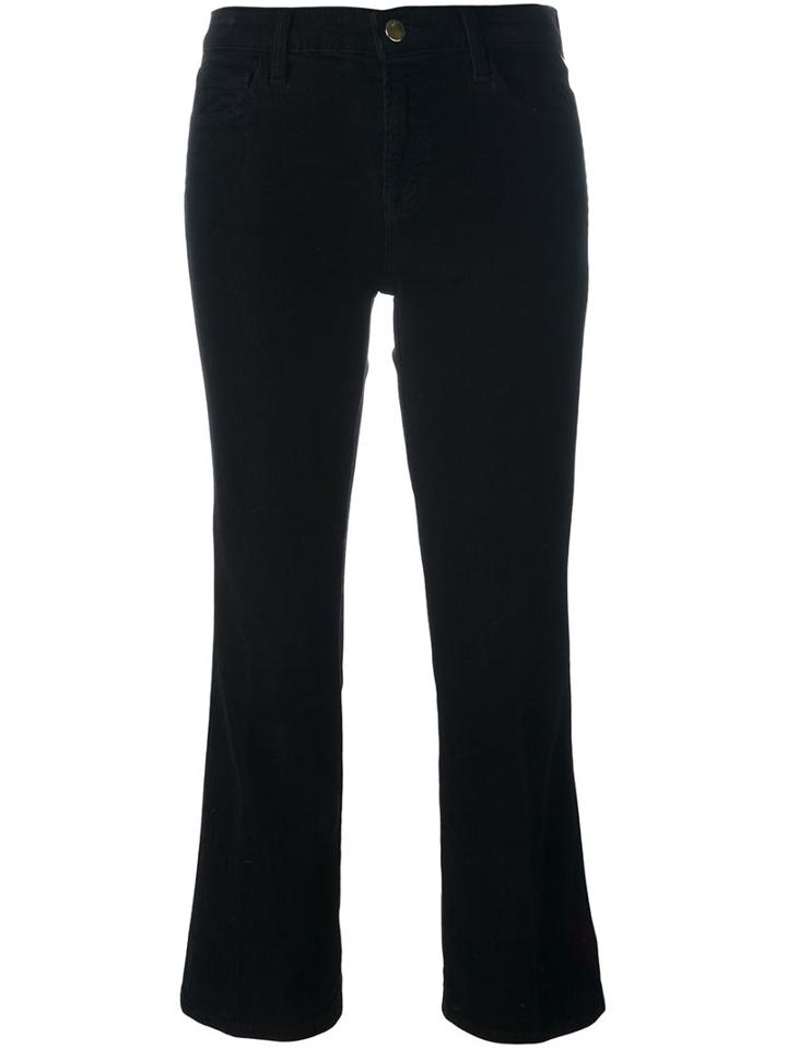 J Brand Cropped Bootcut Jeans, Women's, Size: 29, Black, Cotton/modal/polyester/polyurethane