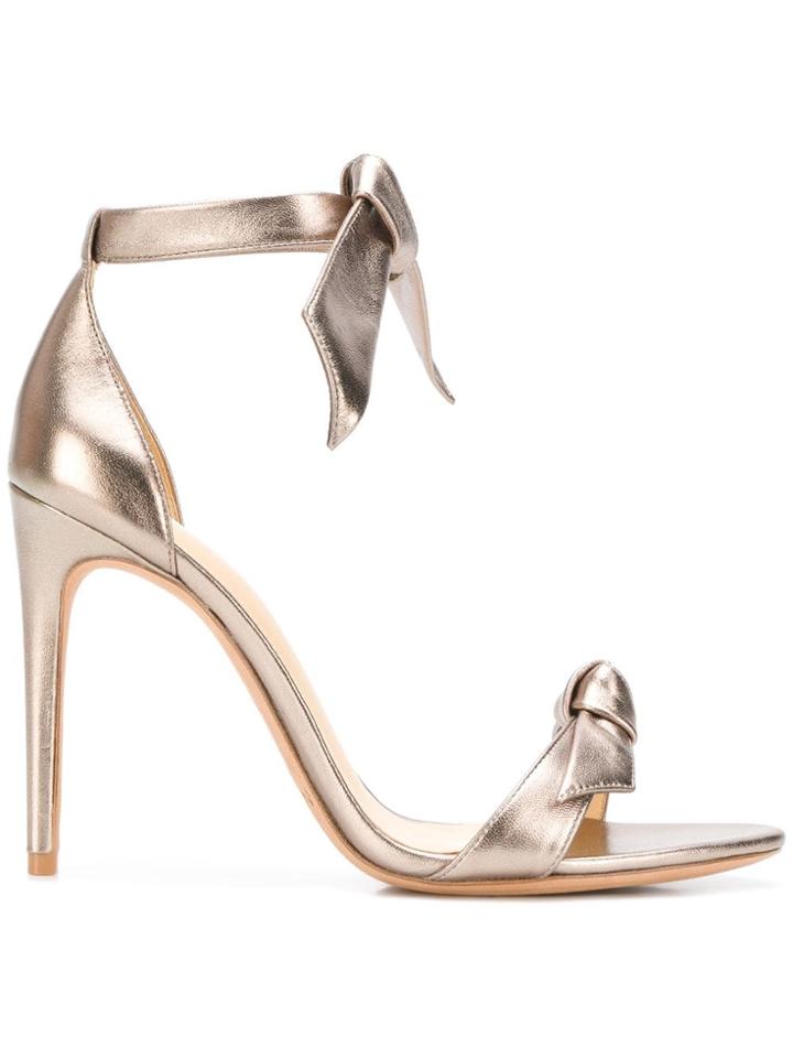 Alexandre Birman Bow Upper Stiletto Sandals - Metallic