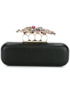 Alexander Mcqueen 'floral Knuckle' Long Box Clutch