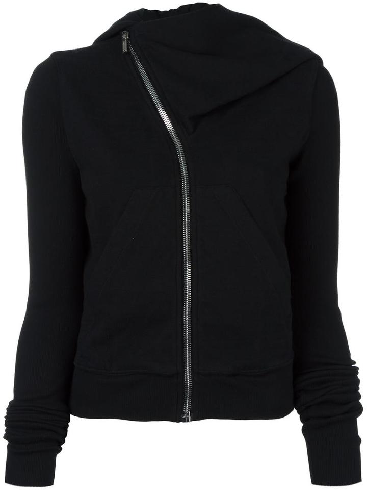 Rick Owens Drkshdw Zipped Cardigan, Women's, Size: Medium, Black, Cotton