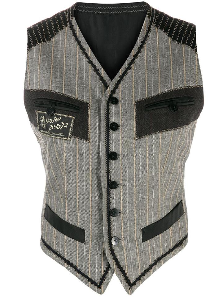 Jean Paul Gaultier Vintage 1990's Les Rabbins Chic Vest - Grey