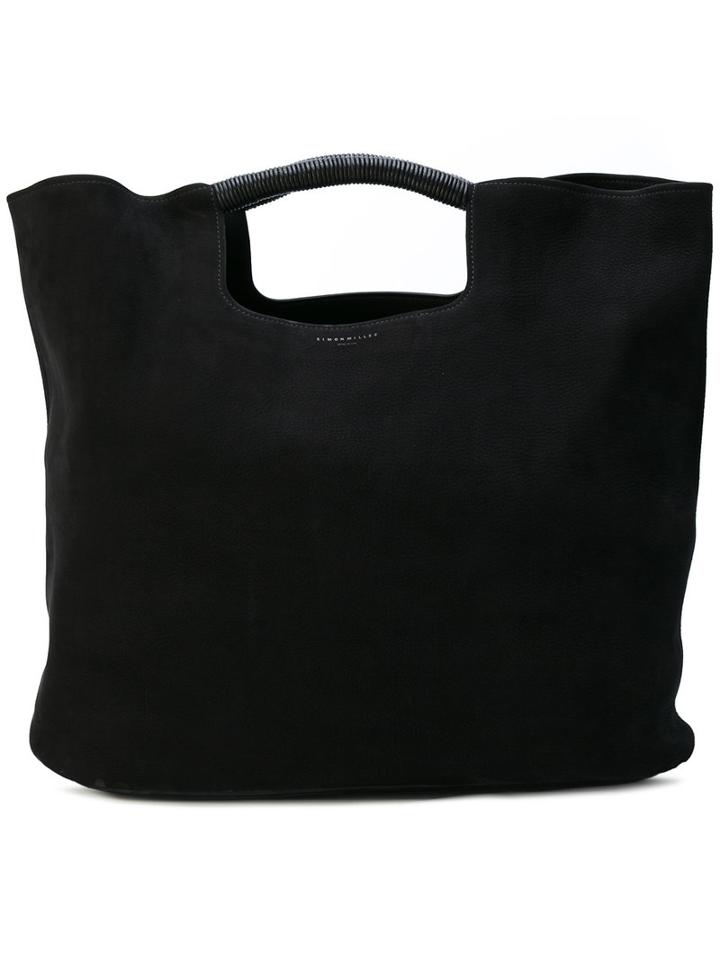 Simon Miller - Velvet Flat Tote - Women - Suede - One Size, Black, Suede