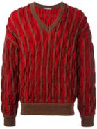 Issey Miyake Vintage Textured V-neck Jumper