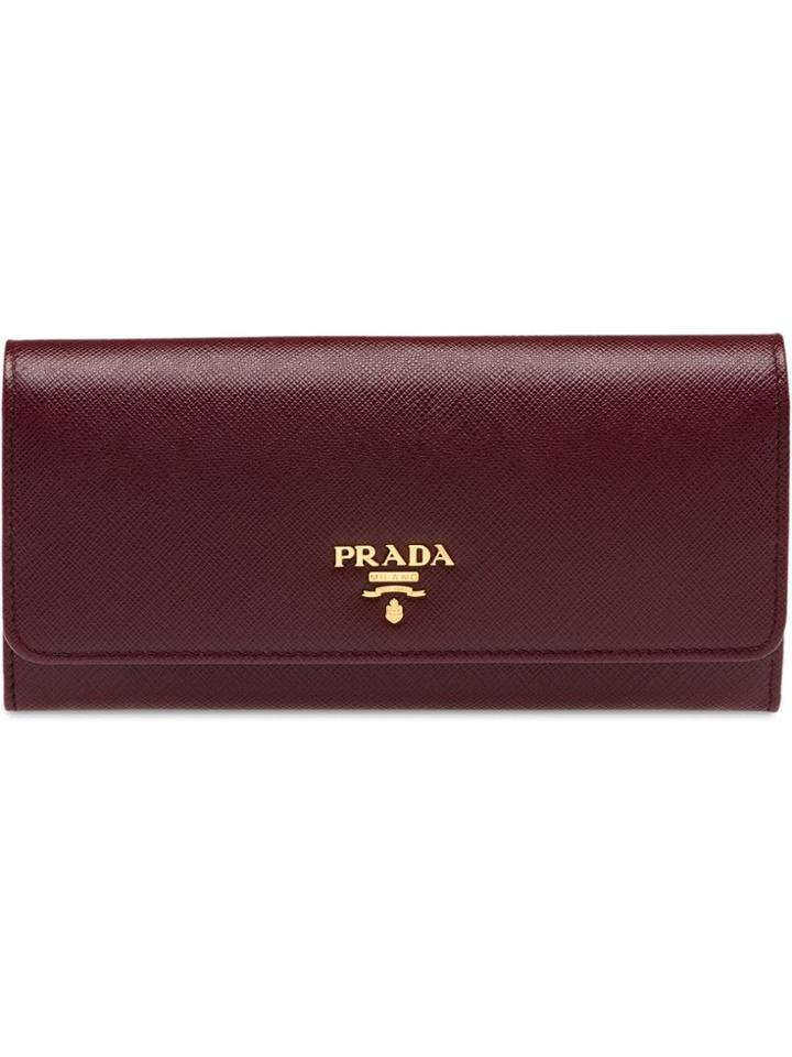 Prada Saffiano Leather Wallet - Pink