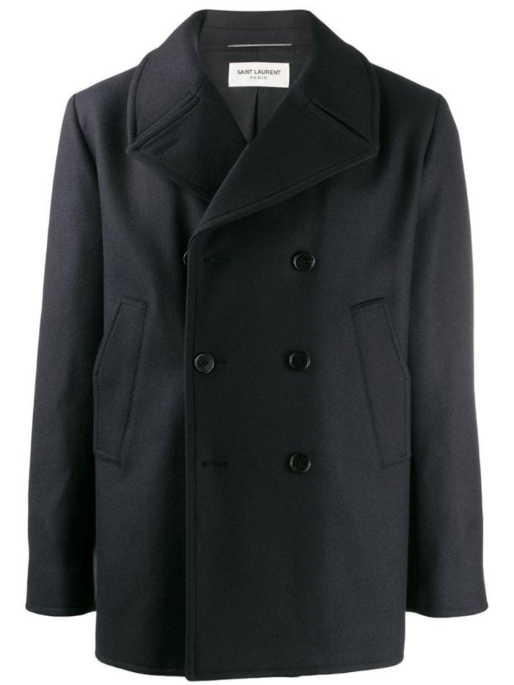 Saint Laurent Double-breasted Jacket - Blue