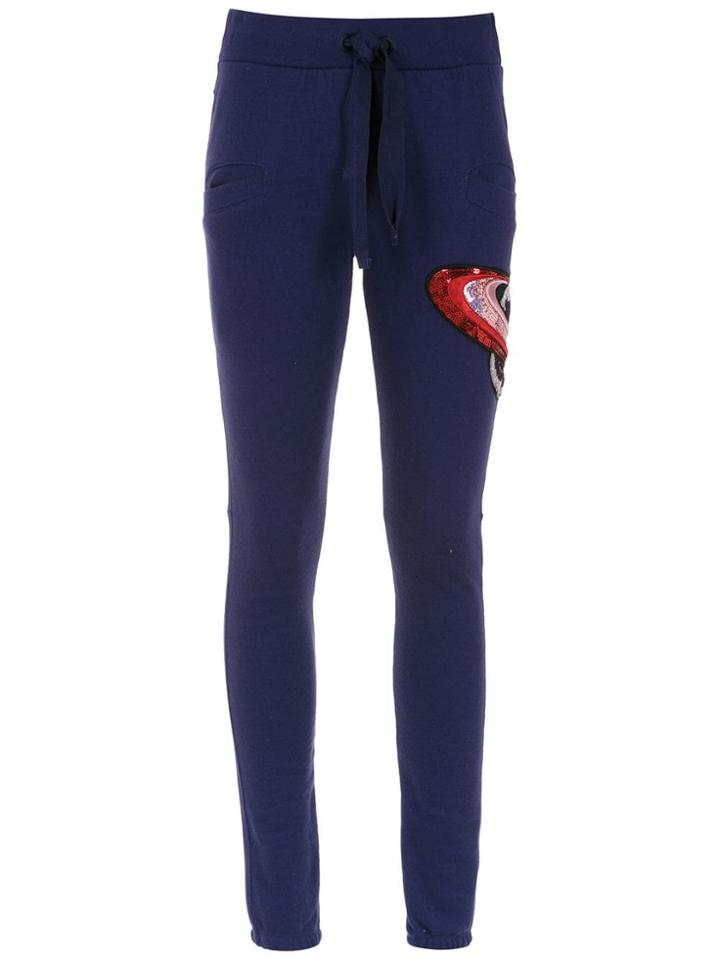 Andrea Bogosian Embroidered Sweatpants - Purple