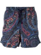 Etro Paisley Print Swim Shorts, Men's, Size: Xxl, Nylon
