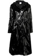 Roseanna Varnished Effect Coat - Black