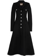 Burberry Bonded Cotton Blend Jersey Tailored Coat - Black