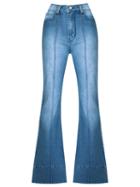Amapô - High Waist Flared Jeans - Women - Cotton/elastodiene - 36, Blue, Cotton/elastodiene