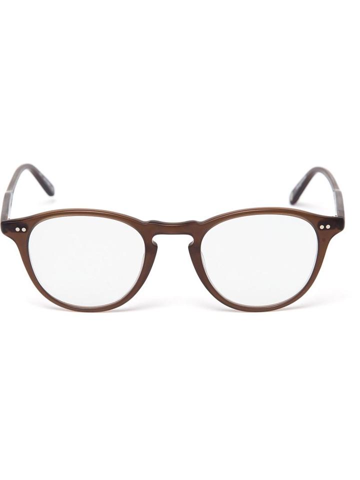 Garrett Leight Hampton Round Optical Glasses, Brown, Triacetate