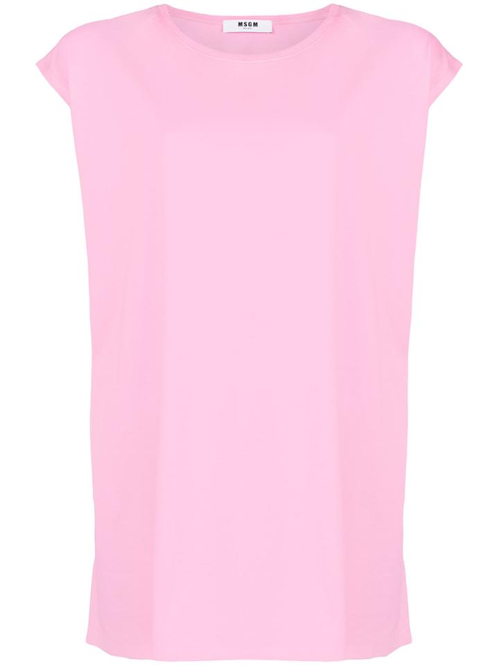 Msgm Loose-fit T-shirt - Pink & Purple