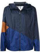 Z Zegna Colour Block Hooded Jacket - Blue