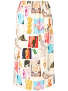 Marni Printed Straight Skirt - Neutrals