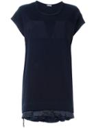 Moncler Short Sweater Dress, Women's, Size: L, Blue, Cotton/polyamide