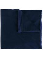 Kristensen Du Nord Frayed Edge Scarf, Adult Unisex, Blue, Silk/cashmere