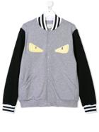 Fendi Kids Teen Bag Bug Bomber Jacket - Grey