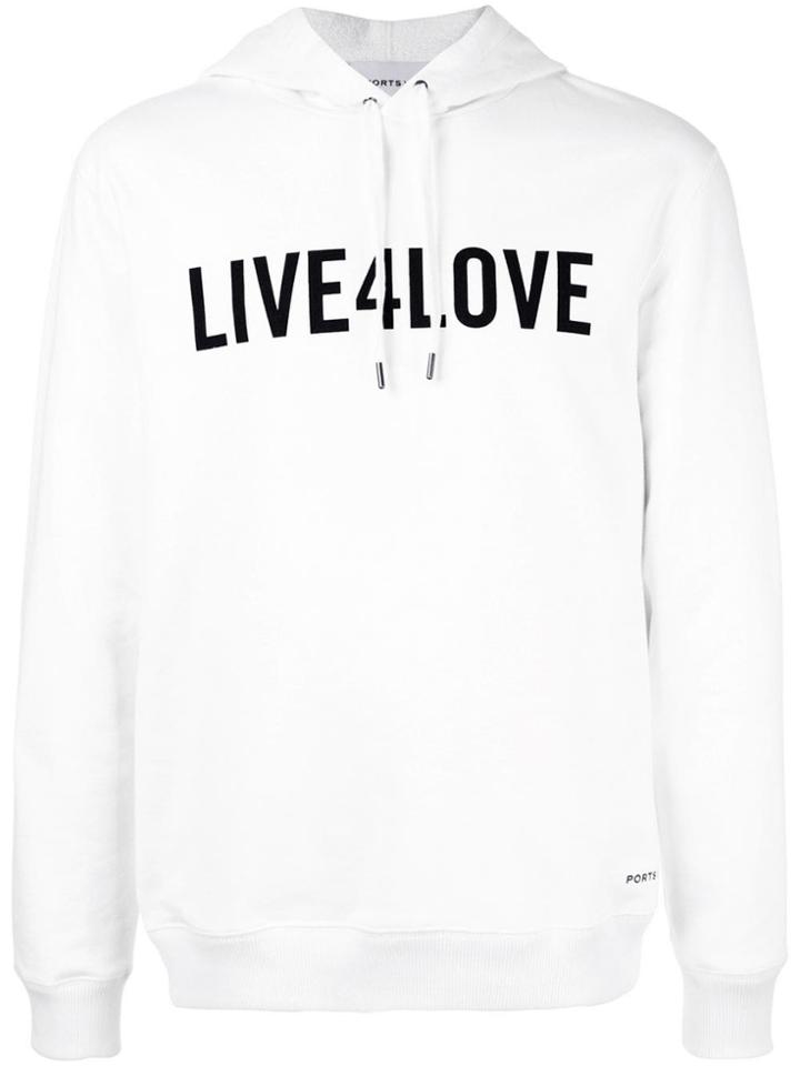 Ports V Slogan Hoodie - White
