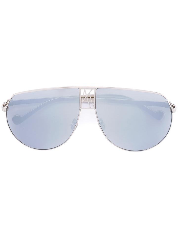 Anna Karin Karlsson - Aviator Sunglasses - Women - Metal - One Size, Grey, Metal