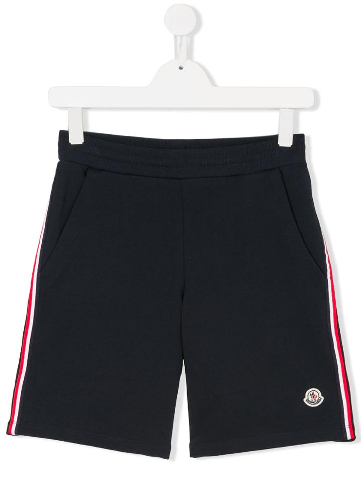 Moncler Kids Side Stripes Elasticated Shorts - Blue