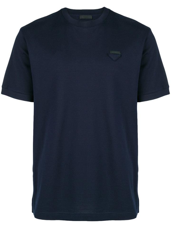 Prada Logo Plaque T-shirt - Blue