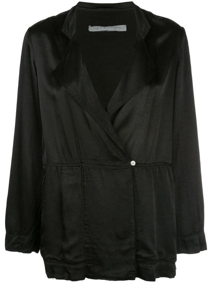 Raquel Allegra Oversized Wrap Jacket - Black