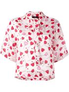 Diesel Heart Print Blouse - Pink & Purple