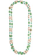 Chanel Pre-owned Green Stone Necklace - Gold
