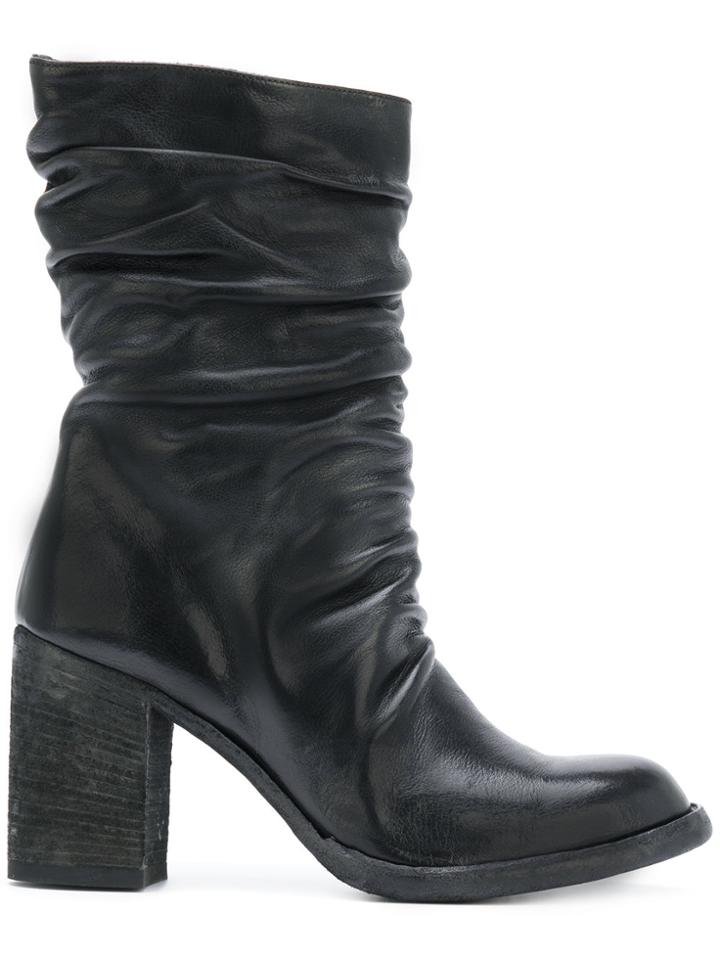 Officine Creative Ruched Boots - Black