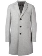 Boss Hugo Boss Single Breasted Coat, Men's, Size: 54, Grey, Acetate/viscose/cashmere/virgin Wool