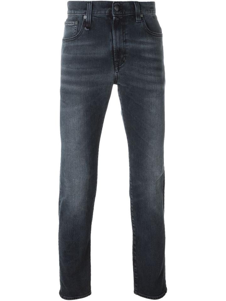 R13 Slim Fit Jeans, Men's, Size: 31, Black, Cotton/polyester/spandex/elastane