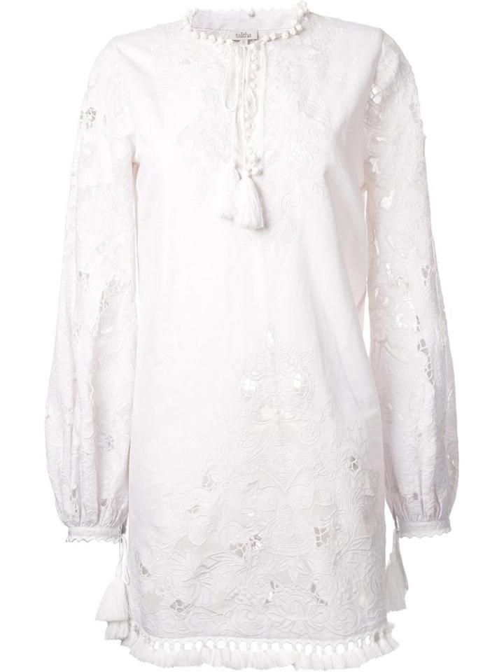 Talitha Tassel Detail Longsleeved Dress - White