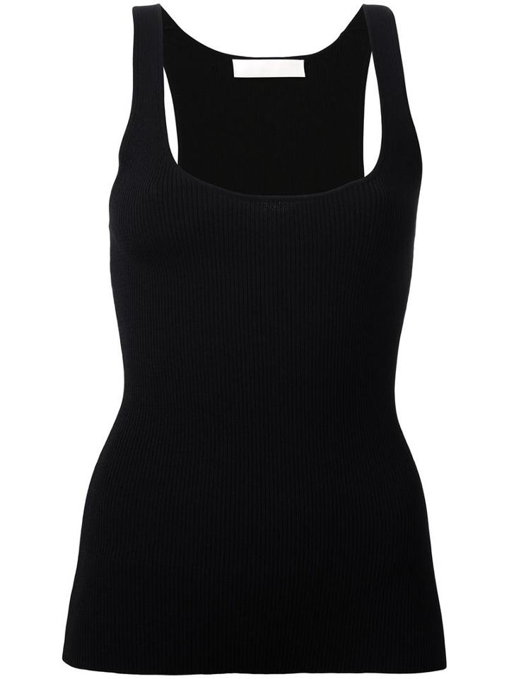 Dion Lee Pinacle Knit Tank Top, Women's, Size: 8, Black, Nylon/viscose