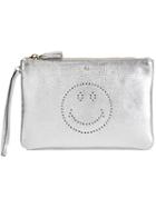 Anya Hindmarch Smiley Clutch Bag, Women's, Grey