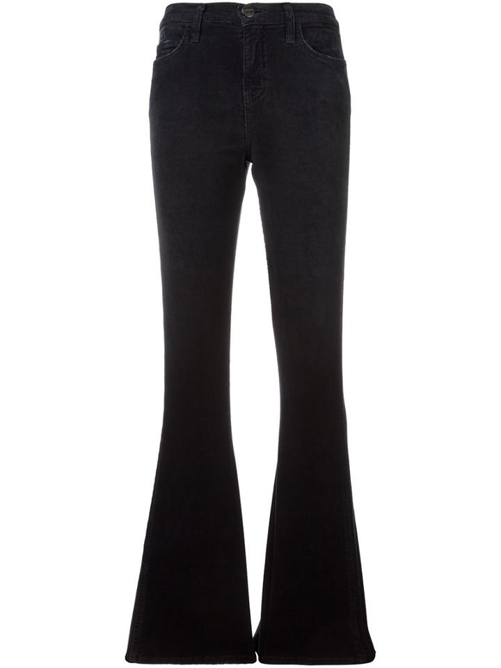 Current/elliott 'the High Rise Low Bell' Jeans, Women's, Size: 25, Black, Cotton/spandex/elastane
