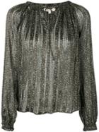 Michael Michael Kors - Floral Print Blouse - Women - Polyester - Xl, Green, Polyester